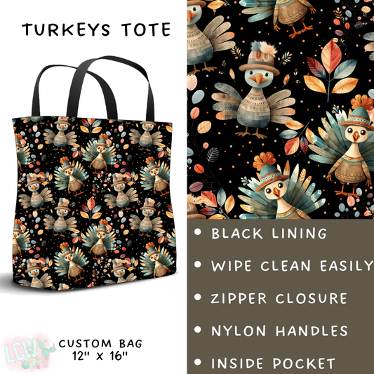 PREORDER Batch #207 - Fall Fun - Closes 9/27 - ETA mid Nov - Turkeys Tote