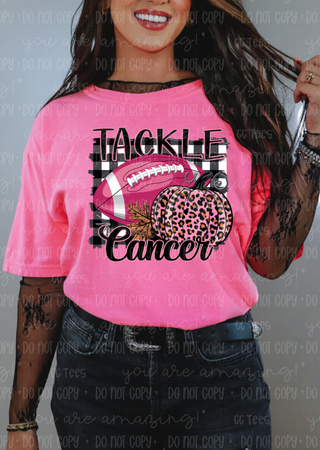 Tackle Cancer Leopard Tee