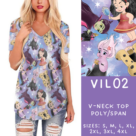 PREORDER Batch #208 - Villains - Closes 9/30 - ETA mid Nov - Vil02 V-Neck Tee