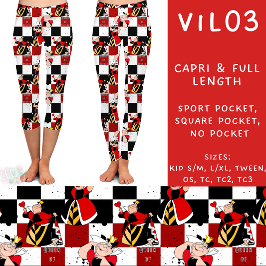 PREORDER Batch #208 - Villains - Closes 9/30 - ETA mid Nov - Vil03 Full and Capri Length Leggings