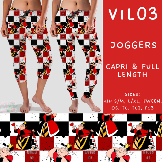 PREORDER Batch #208 - Villains - Closes 9/30 - ETA mid Nov - Vil03 Full and Capri Length Joggers