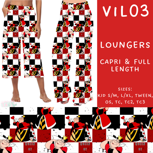 PREORDER Batch #208 - Villains - Closes 9/30 - ETA mid Nov - Vil03 Capri and Full Length Loungers