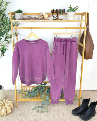 IN STOCK Vintage Wash Pullover - Purple
