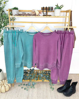 IN STOCK Vintage Wash Pullover - Teal