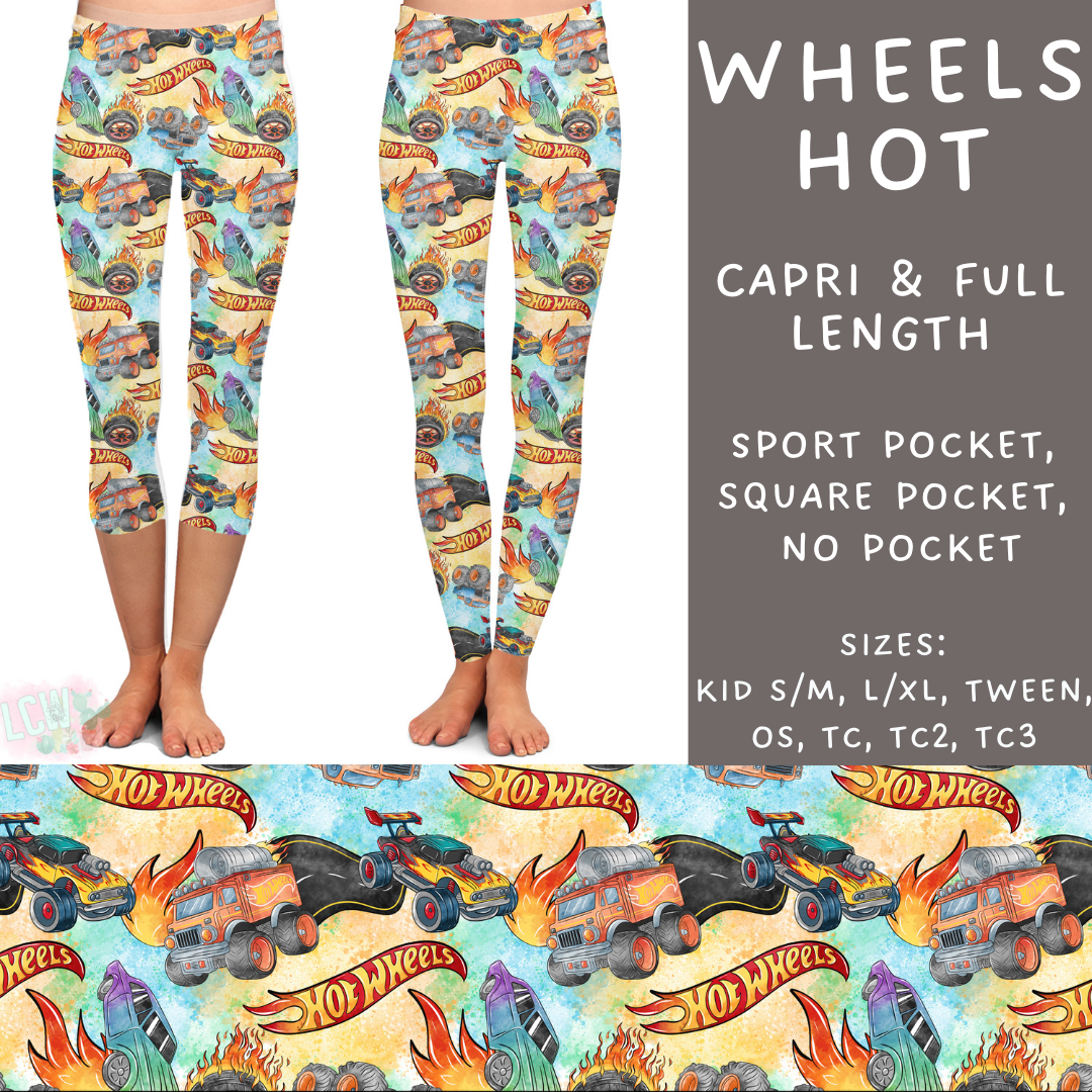 Batch #247 - Cool Characters 6 - Closes 12/2 - ETA late Jan - Wheels Hot Full and Capri Length Leggings