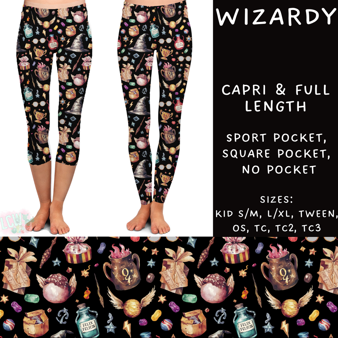 Batch #278 - Cool Characters 7 - Closes 1/29 - ETA early April -  Wizardy Full and Capri Length Leggings