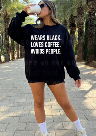 Wear Black Loves Coffee Tee