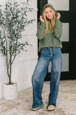 What a Catch Open Weave Pullover