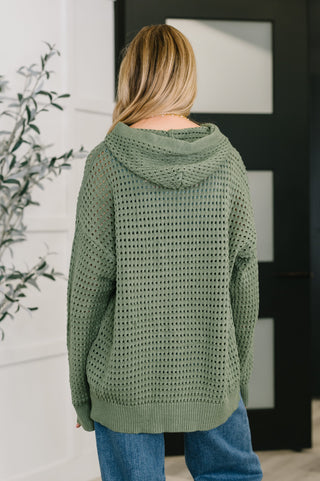 What a Catch Open Weave Pullover