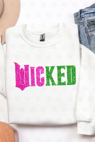 Wicked Faux Glitter Sweatshirt