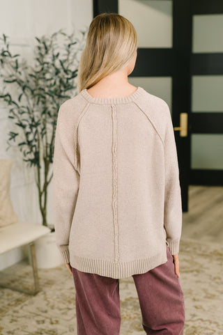 Words Of Wisdom Raglan Sleeve Sweater in Mocha