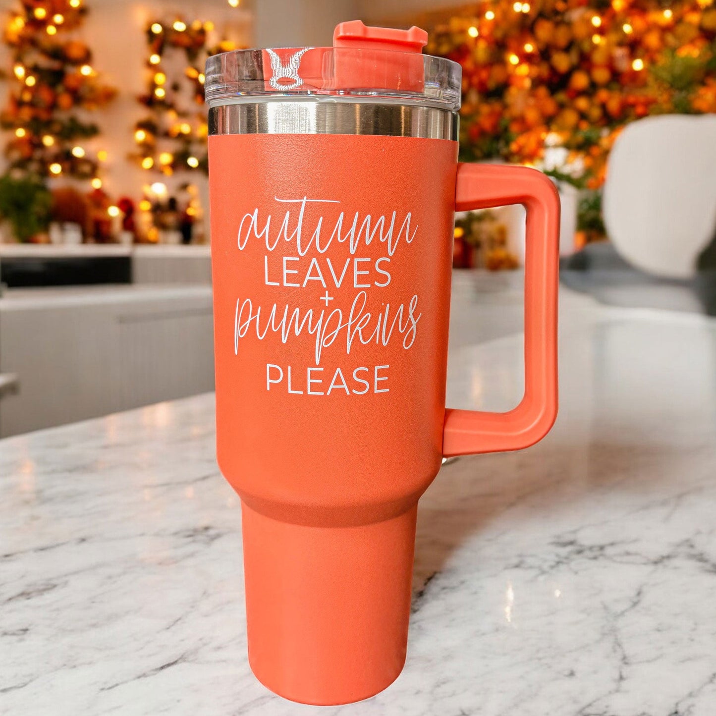 Autumn Leaves & Pumpkins Please Oversized Coffee Mug Gift