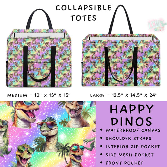 Batch #267 - Collapsible Totes - Closes 1/6 - ETA mid March - Happy Dinos Collapsible Tote