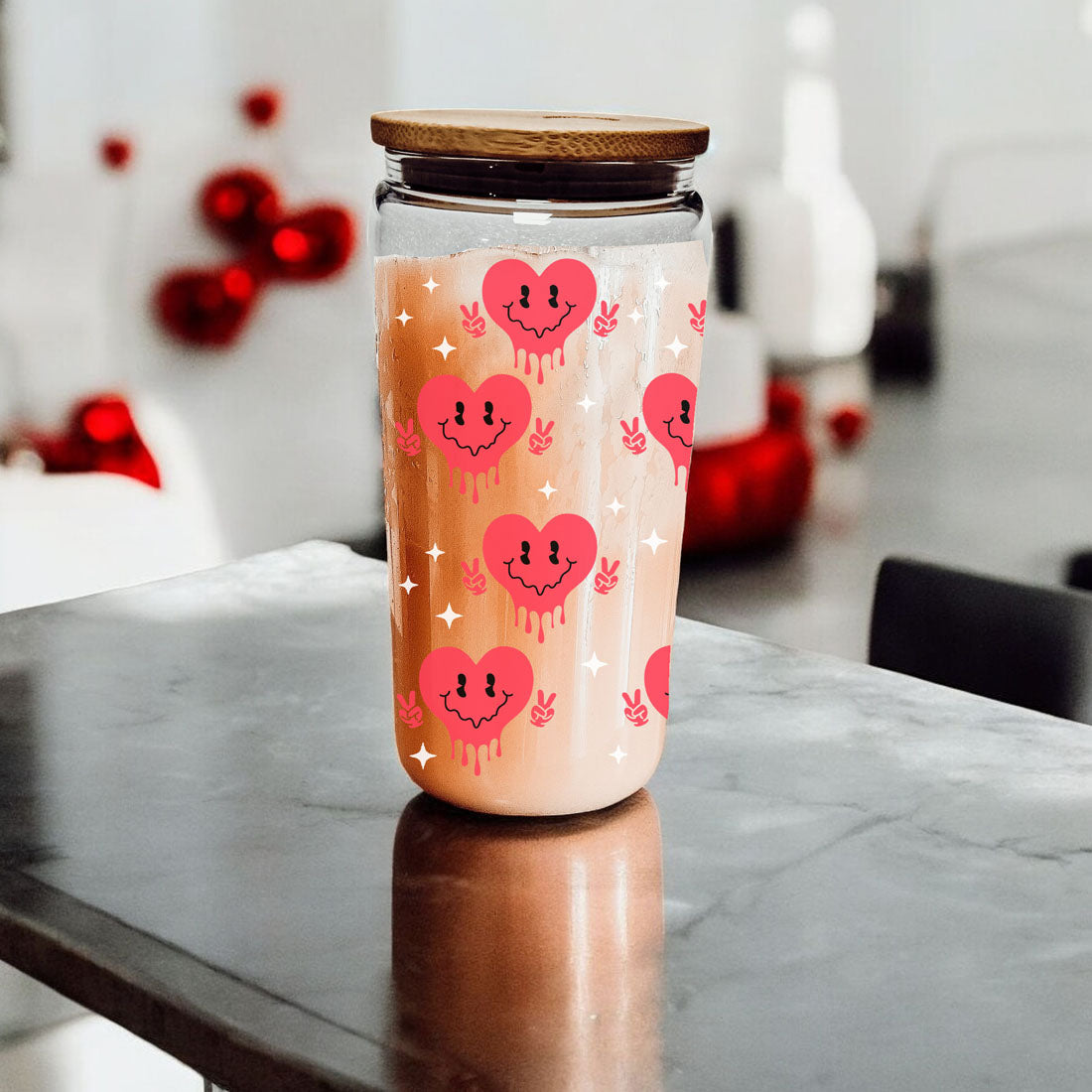 Boss lady Valentine’s Day gift with a cheeky attitude.
Galentine’s Day glass cup with retro candy hearts for the modern woman.
Bold and inspirational Valentine’s gift ideas for best friends and sisters.