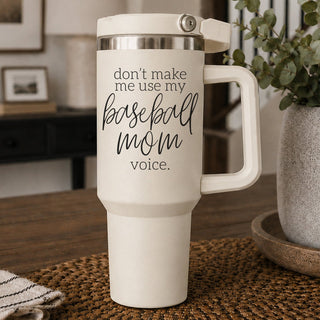 baseball mom humor gifts
baseball mom voice quote
double handle water bottle 40oz
baseball mom drinkware
sports mom tumbler
baseball mom coffee tumbler