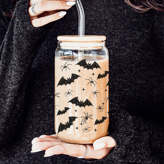 halloween gift bundle set
bat pattern drinking glass
halloween coffee tumbler