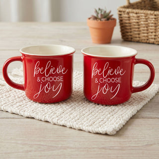 Cute holiday coffee cup for women
Christmas ceramic mug gift for coffee lovers
Festive holiday drinkware for hot cocoa
Cozy winter coffee mug with Christmas quote
Believe and Choose Joy holiday mug gift
Red and green Christmas coffee mugs
Christmas morning coffee cup aesthetic