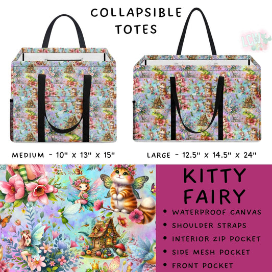 Batch #267 - Collapsible Totes - Closes 1/6 - ETA mid March - Kitty Fairy Collapsible Tote