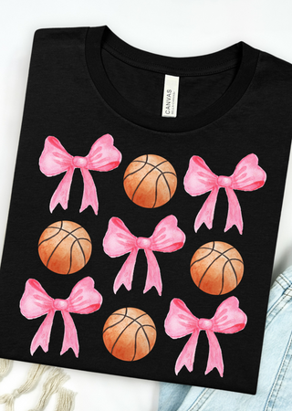 Basketball & Bows Bella Canvas T-Shirt