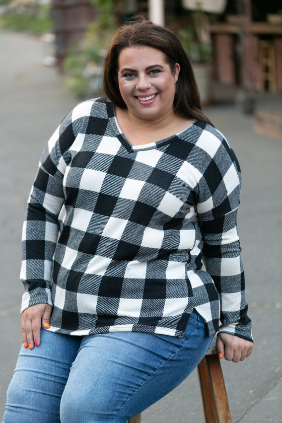 Mad About Plaid Pullover - Ivory