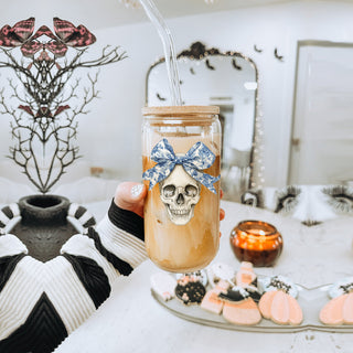 gothic elegance drinking glass
luxury spooky season tumbler
chinoiserie halloween collection