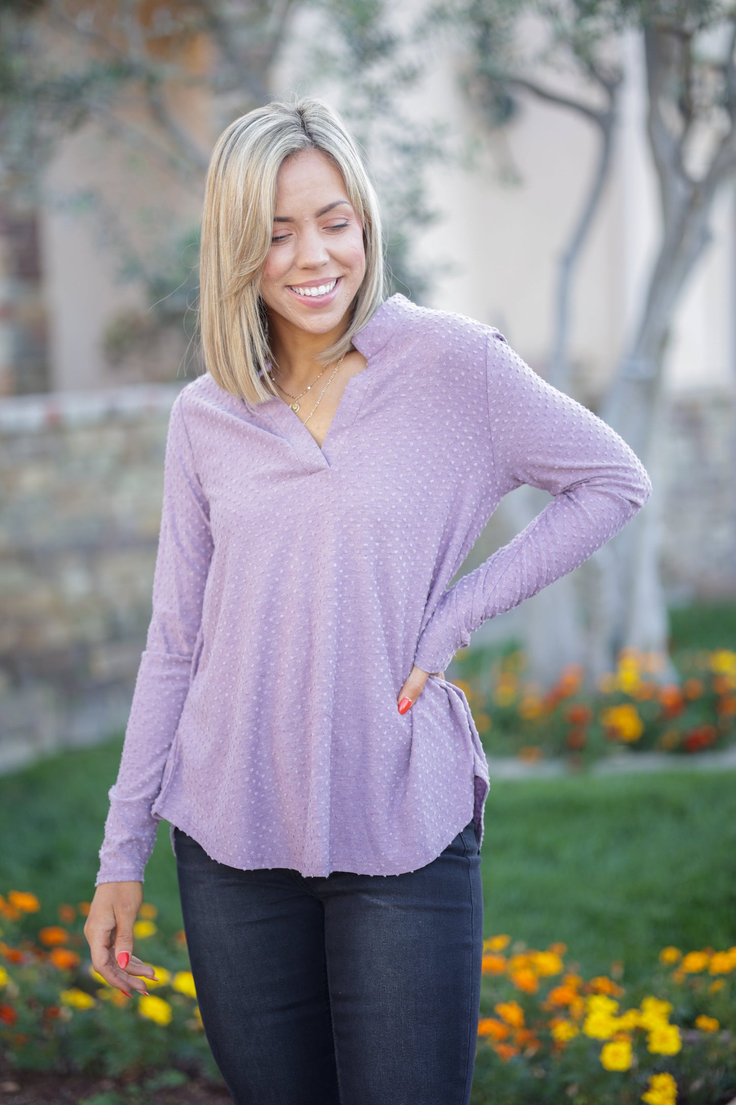 Smokey Lavender Thumbhole Gabby