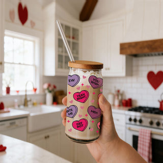Trendy glass cups for quirky Valentine’s Day celebrations.
Funny and unique Valentine’s glassware gift ideas.