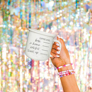 Sarcastic coffee measurement level mug