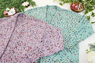 IN STOCK Carly Confetti Dot Cardigan - Aqua Blue FINAL SALE