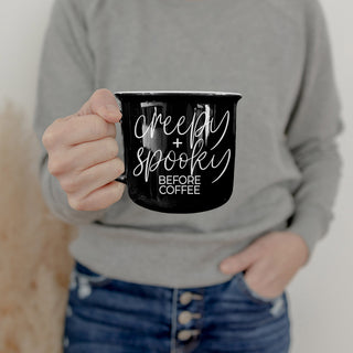 Double-Sided Gothic Coffee Mug Creepy Morning Design
Modern Gothic Coffee Mug Creepy and Spooky Text
Coffee Humor Halloween Mug Creepy Morning Person