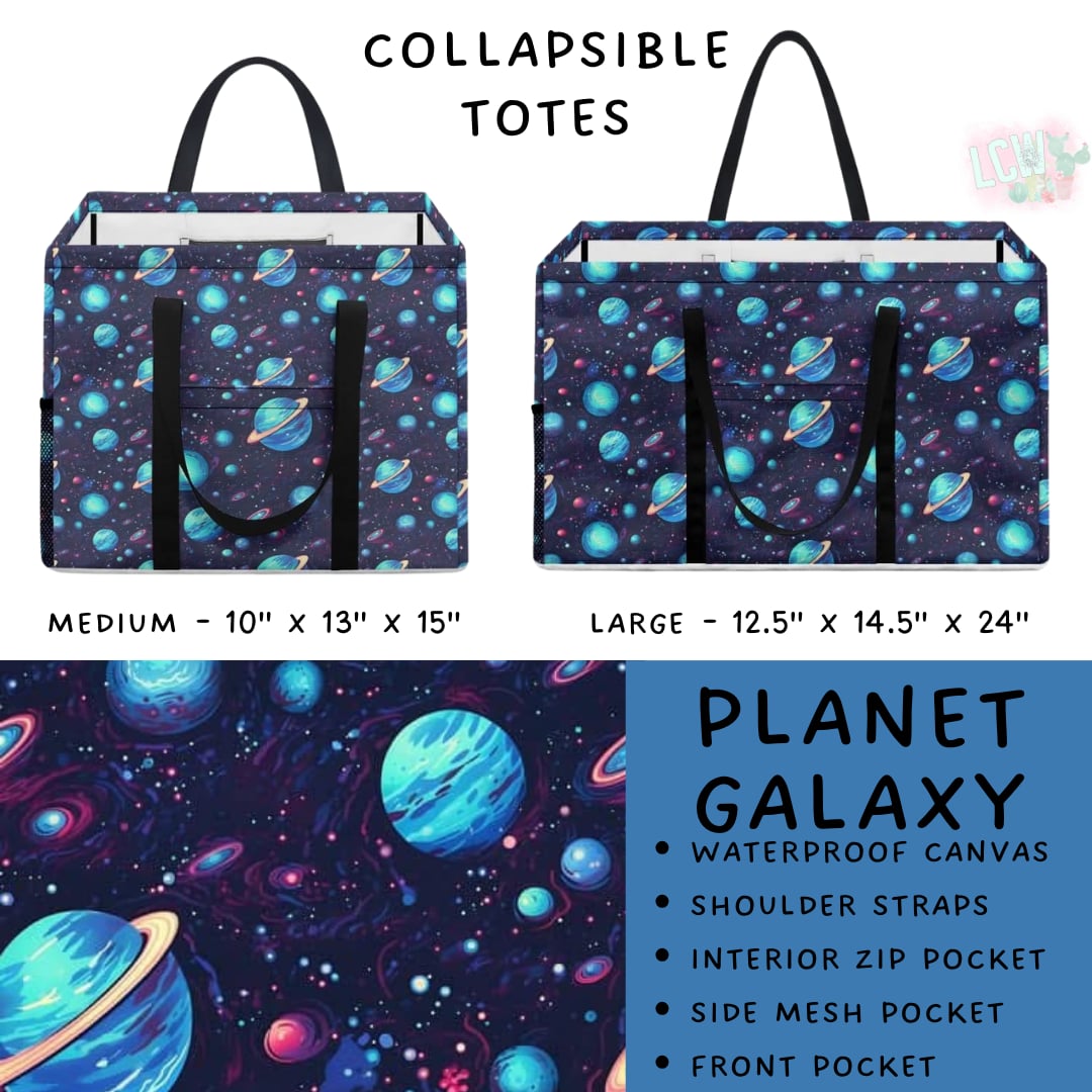 Batch #267 - Collapsible Totes - Closes 1/6 - ETA mid March - Planet Galaxy Collapsible Tote