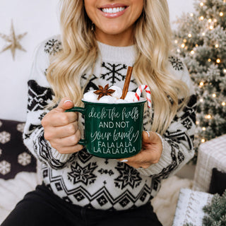 Deck the halls and not your family Christmas mug
Funny Christmas ceramic coffee mug
Sarcastic holiday coffee cup
Funny Christmas mug for adults
Red Christmas coffee mug with funny quote
Green Christmas ceramic coffee cup
Funny holiday mug gift idea
Christmas family humor coffee mug
Funny Christmas Vacation inspired mug