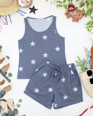 IN STOCK Jamie Shorts - Faded Navy Stars