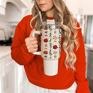 40oz pink floral tumbler
40 ounce botanical holiday cup
handled floral Christmas drinkware
reusable poinsettia Christmas tumbler
festive botanical travel cup
floral Christmas travel tumbler
Christmas commuter tumbler with flowers
holiday desk tumbler with floral design
festive work tumbler for women
Christmas tumbler for office desk
holiday beverage tumbler with flowers
floral tumbler for Christmas morning
botanical tumbler for Christmas brunch
festive floral tumbler for holiday parties
