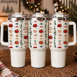 floral Christmas 40oz tumbler with handle
botanical Christmas tumbler for women
poinsettia Christmas tumbler with handle
pink floral Christmas tumbler
40oz floral holiday tumbler
feminine Christmas tumbler with flowers
Christmas tumbler with poinsettias and bows
botanical holiday drinkware for women
floral holiday tumbler gift for her
Christmas tumbler with pink flowers and greenery
grandmillennial Christmas tumbler
grandmillennial holiday drinkware
pink and red floral Christmas tumbler
Christmas flower cup