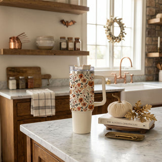 large floral tumbler cup
fall flower pattern tumbler
neutral floral coffee cup
cute cozy season tumbler
autumn floral travel cup
pumpkin patch aesthetic tumbler
floral stainless steel tumbler
trendy fall tumbler with handle
cute floral iced coffee tumbler