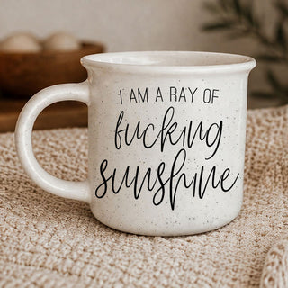 sarcastic sunshine coffee mug
funny positive coffee cup
sunshine humor ceramic mug
