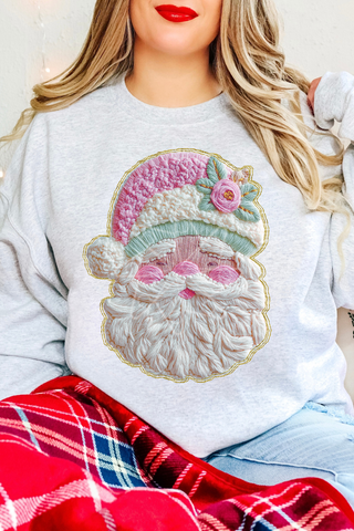 French Knot Faux Santa Sweatshirt