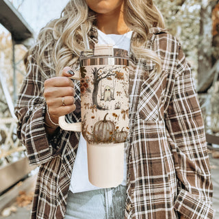 cozy spooky season drinkware
ghost tumbler for coffee lovers
cute ghost tumbler aesthetic gift
neutral halloween tumbler with straw
ghost coffee station tumbler
cottagecore spooky tumbler aesthetic
cute pumpkin ghost cup
neutral spooky coffee aesthetic