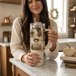 cozy ghost aesthetic tumbler
neutral cottagecore halloween cup
ghost tumbler for iced coffee lovers
cute haunted coffee tumbler
neutral cozy spooky cup
ghost tumbler aesthetic neutral tones
pumpkin spice ghost tumbler
cute spooky ghost tumbler with handle