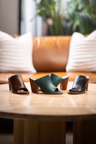 Hallie Heeled Sandal in Teal