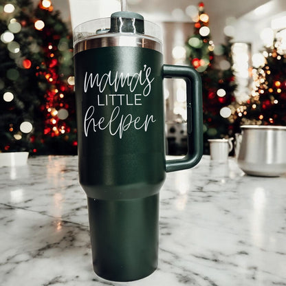 Mama’s little helper
Moms little helper gift
Funny things to get your mom for CHristmas
Christmas Tumblers for moms that are funny.  Tumblers with handle.  Tumblers with lid.  Christmas tumblers with straws. 