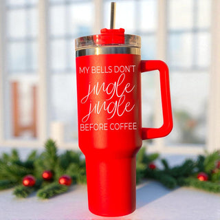 Christmas tumbler deal red - my bells dont jingle jingle before coffee 40oz fast shipping
Holiday gift under 50 tumbler Christmas 40oz
Christmas tumbler free fast shipping red 40oz