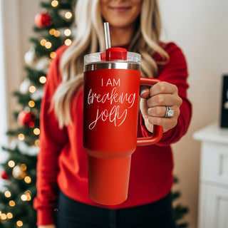 Christmas hot chocolate tumbler - I am freaking jolly 40oz red green
Christmas party tumbler red green - I am freaking jolly 40oz
Holiday party gift tumbler - I am freaking jolly red green
Christmas party favor tumbler - I am freaking jolly 40oz red green