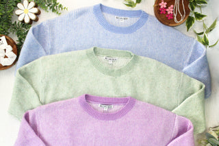 IN STOCK Josie Cozy Crew Sweater - Lavender FINAL SALE