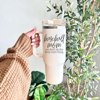 baseball mothers day gift ideas, no spill baseball mom tumblers 40oz
sports parent humor tumbler
baseball season mom gift
double handle insulated cup
baseball mom quotes tumbler
