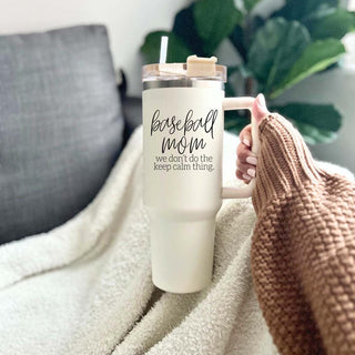 baseball mothers day gifts, baseball mom gift for traveling
baseball season mom survival tumbler
double handle baseball mom cup
dugout mom humor tumbler gift
