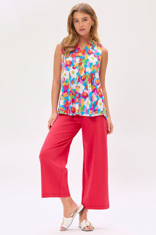 Dear Scarlett Lizzy Tank Top in Floral Aqua