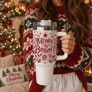 Christmas decor inspired tumbler
red Christmas decor inspired drinkware
Merry and Bright Christmas kitchen accessory
Christmas tumbler photographed in festive kitchen
Merry and Bright tumbler in Christmas kitchen
40oz Christmas tumbler with holiday tree background
festive Christmas tumbler lifestyle photo
holiday tumbler displayed with Christmas decor
Christmas tumbler beside decorated Christmas tree
Christmas tumbler with farmhouse holiday decor
Christmas tumbler with boho farmhouse Christmas decor