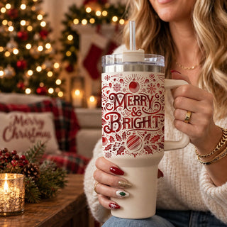 Merry and Bright 40oz Christmas tumbler with handle
40oz Christmas tumbler with red holiday design
red and cream Merry and Bright Christmas tumbler
festive 40oz holiday tumbler for women
Christmas tumbler with handle and vintage red design
Merry and Bright holiday drinkware tumbler
40 ounce Christmas tumbler gift for her
red Christmas tumbler with snowflakes and ornaments
vintage style Christmas tumbler with handle
festive Christmas drinkware for women
Christmas gift tumbler for mom